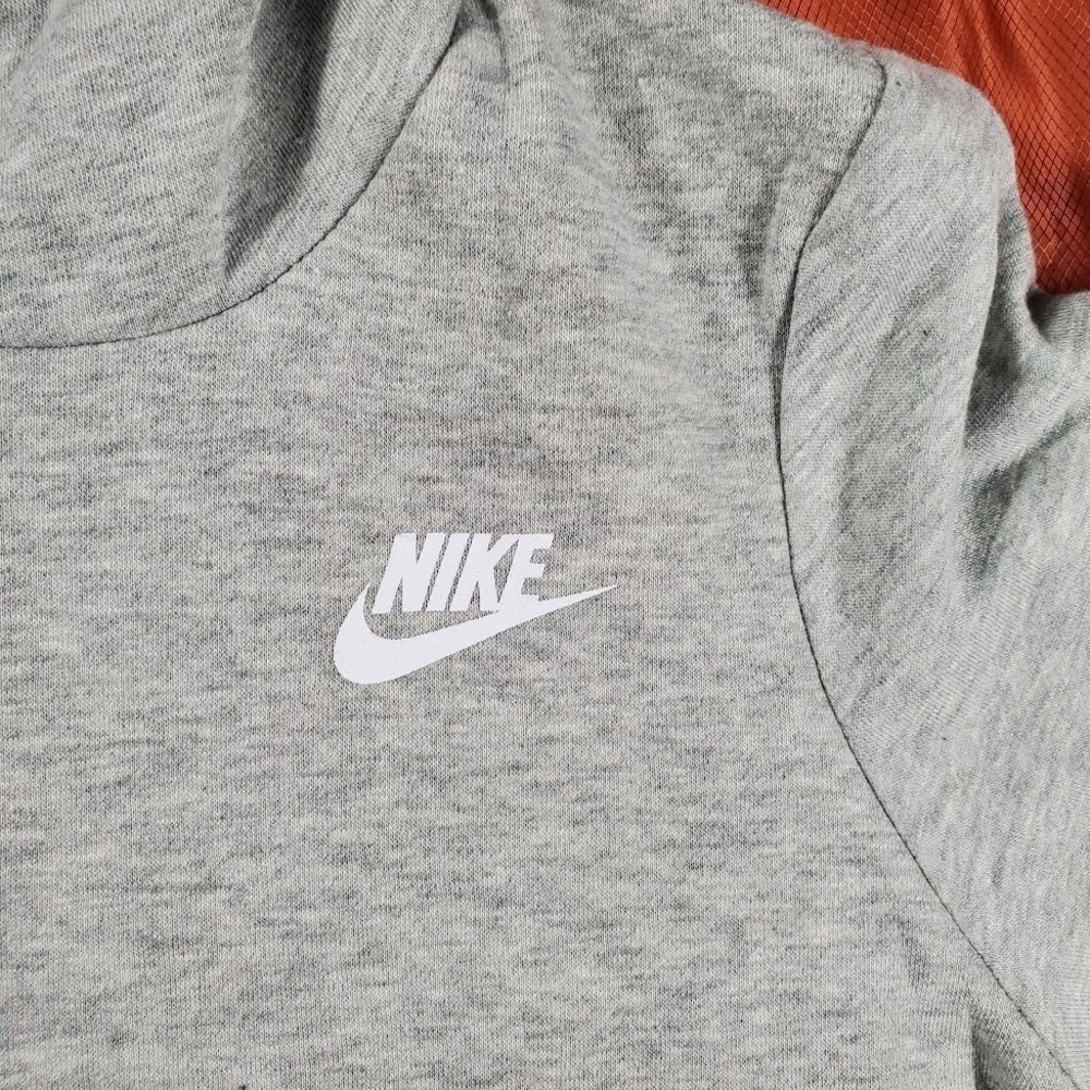 NWT Nike Sportswear Womens XS / Youth XL Funnel-Neck Fleece Pullover Hoodie Grey - Picture 6 of 14